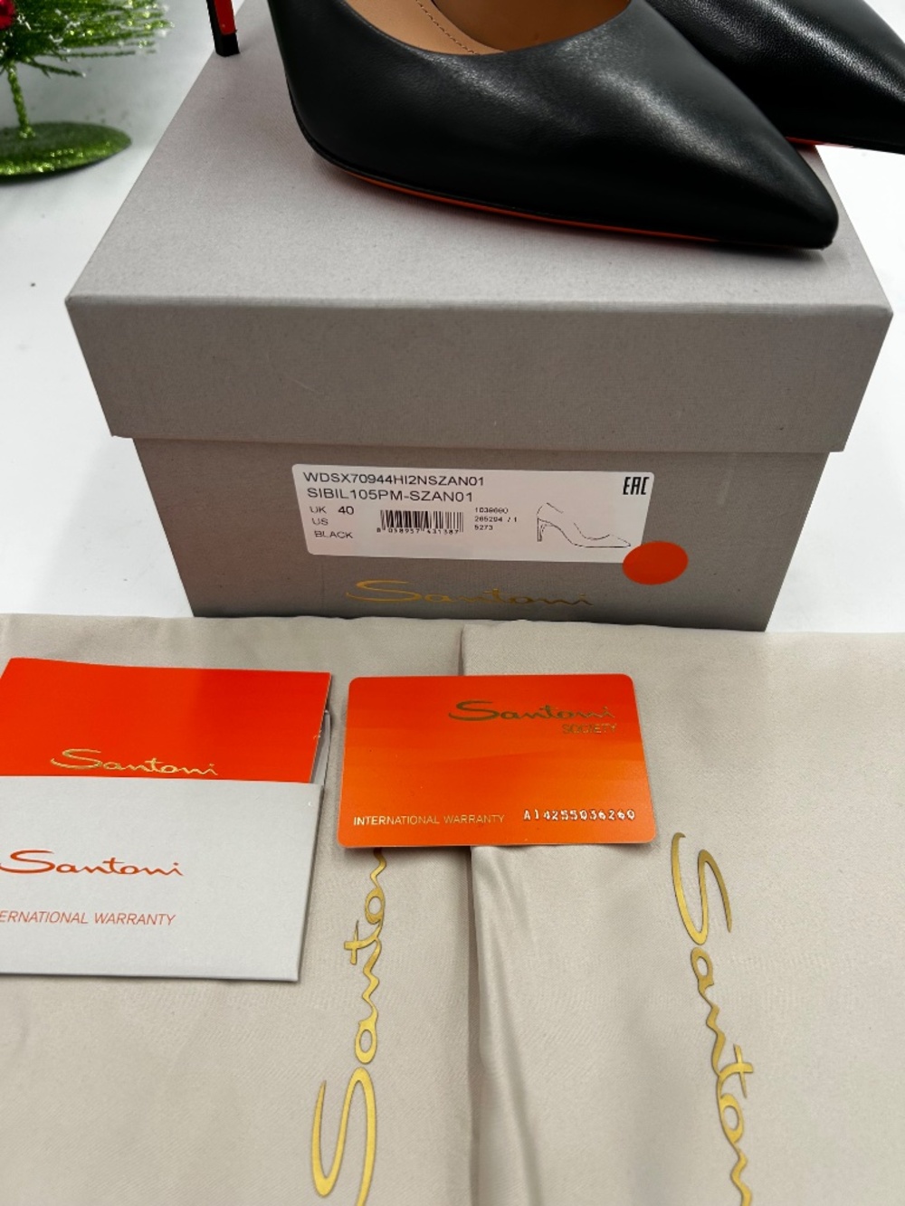 Women’s Santoni Sibil 105mm Leather Pumps. Size 40/10 US. Made in Italy. - Picture 8 of 10